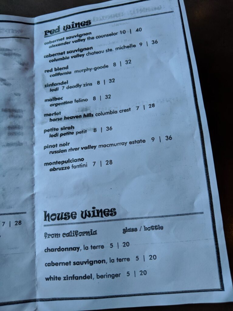 Tellers Gallery & Bar Menu 8